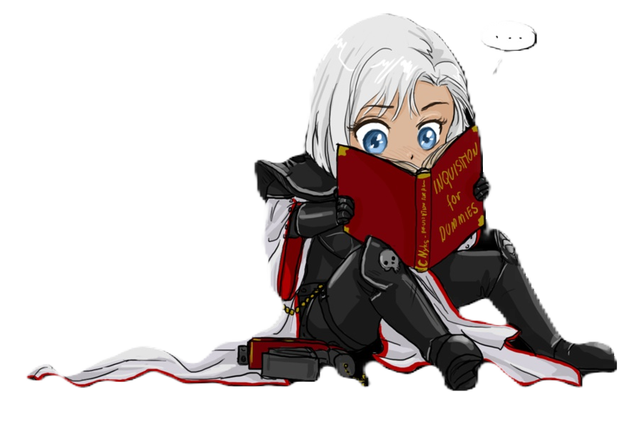 Sister of Battle reading a book